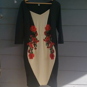Appliqued Dress